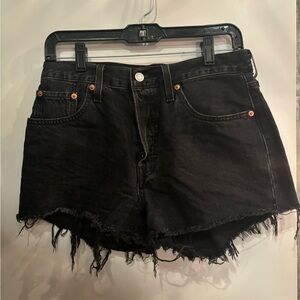 Levi’s black high waisted shorts